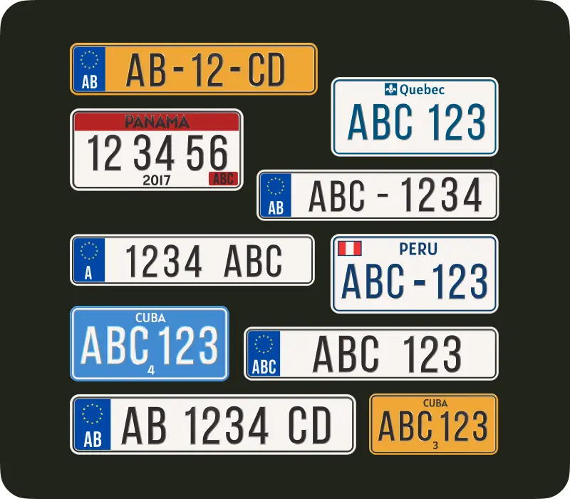 License Plates from Everywhere